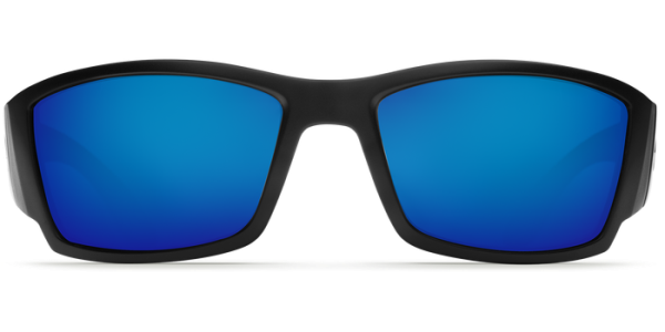 Costa Del Mar Corbina Polarized Sunglasses Matte Black Blue Mirror Poly Front